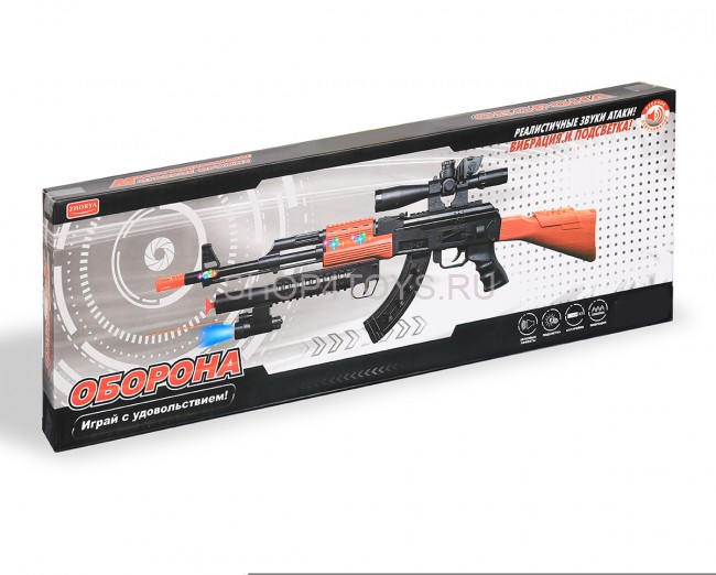 Автомат на батарейках (лазерный прицел, фонарик, стреляет присосками) - ZYA-A2716-4/WSY861