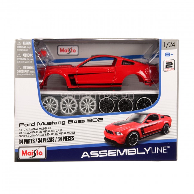Сборная металлическая модель Maisto Ford Mustang Boss 302 1:24 - 39900 Сборная металлическая модель Maisto Ford Mustang Boss 302 1:24 - 39900