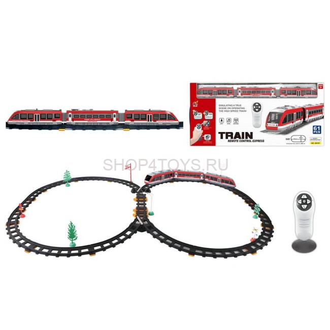 Железная дорога с пультом управления (длина полотна 387 см, свет, звук) - 2810Y Железная дорога с пультом управления (длина полотна 387 см, свет, звук) - 2810Y