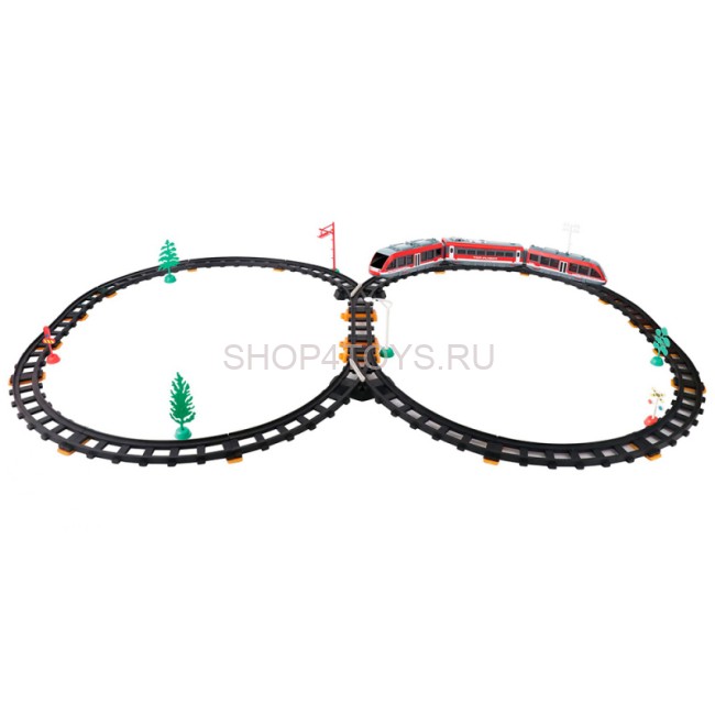 Железная дорога с пультом управления (длина полотна 387 см, свет, звук) - 2810Y Железная дорога с пультом управления (длина полотна 387 см, свет, звук) - 2810Y