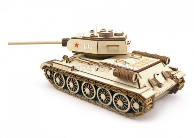 Конструктор 3D деревянный подвижный Lemmo Танк Т-34-85 - Т-34 Конструктор 3D деревянный подвижный Lemmo Танк Т-34-85 - Т-34