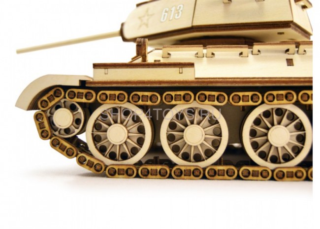 Конструктор 3D деревянный подвижный Lemmo Танк Т-34-85 - Т-34 Конструктор 3D деревянный подвижный Lemmo Танк Т-34-85 - Т-34