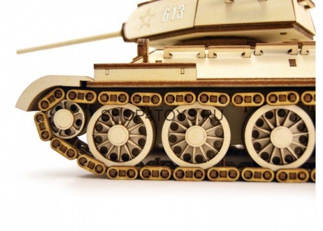Конструктор 3D деревянный подвижный Lemmo Танк Т-34-85 - Т-34 Конструктор 3D деревянный подвижный Lemmo Танк Т-34-85 - Т-34