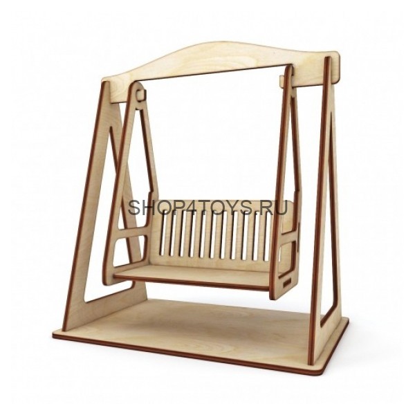 Конструктор ХэппиДом "Летний дом с беседкой и качелями" из дерева - HK-D005 Конструктор ХэппиДом "Летний дом с беседкой и качелями" из дерева - HK-D005