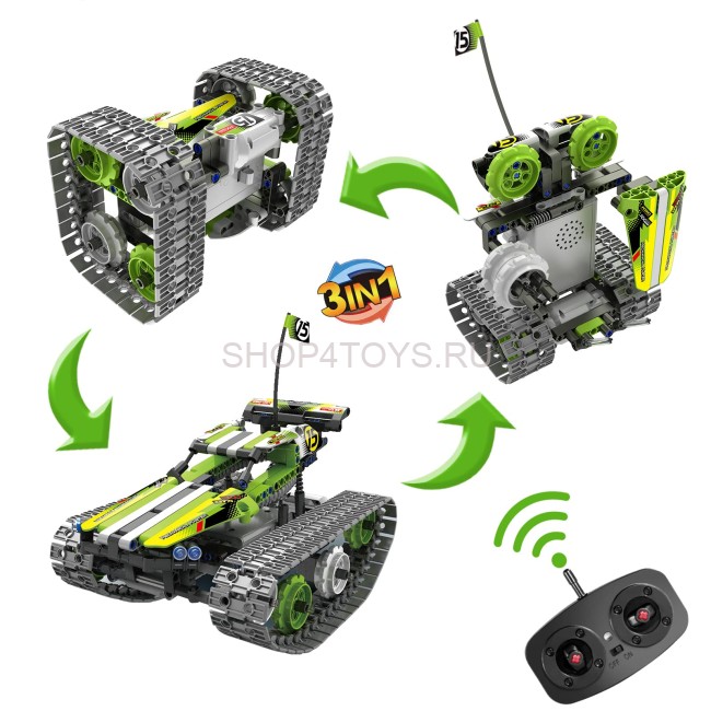 Радиоуправляемый конструктор QiHui "Stunt Car 3in1" (353 детали) - QH8015 Радиоуправляемый конструктор QiHui "Stunt Car 3in1" (353 детали) - QH8015