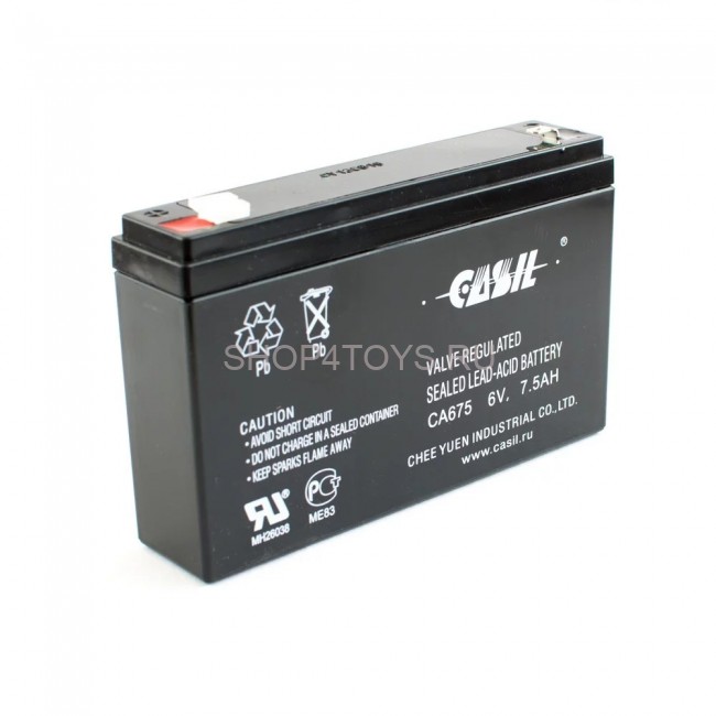 Аккумулятор CASIL 6V7.5Ah AGM VRLA - CA675
