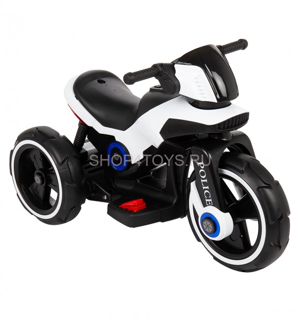 Детский мотоцикл на аккумуляторе Y-MAXI Police White - SW198A-WHITE
