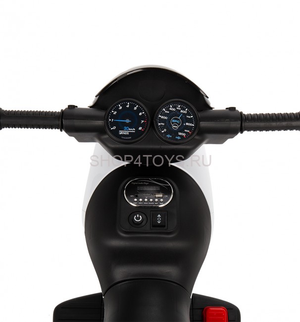 Детский мотоцикл на аккумуляторе Y-MAXI Police White - SW198A-WHITE