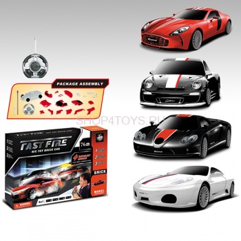 Радиоуправляемый конструктор - автомобили Mclaren, Ferrari, Aston Martin и Porsche - 2028-4F02B Это не просто радиоуправляемая игрушка, но и конструктор. В набор конструктора входит 76 деталей для сборки 4 разных автомобилей