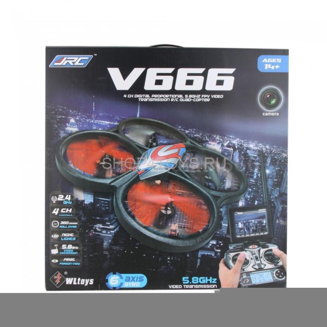 Радиоуправляемый коптер WLToys V666N FPV Camera UFO Barometer Sensor 2.4G - V666N