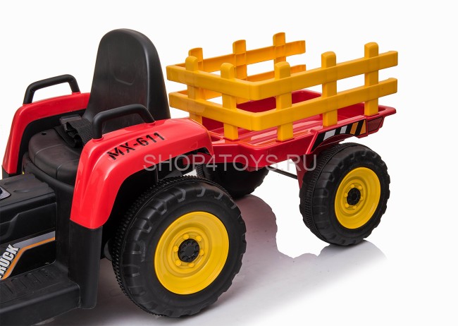 Детский электромобиль XMX трактор с ковшом и прицепом (красный, EVA, пульт, 12V) - XMX611U-RED Детский электромобиль XMX трактор с ковшом и прицепом (красный, EVA, пульт, 12V) - XMX611U-RED