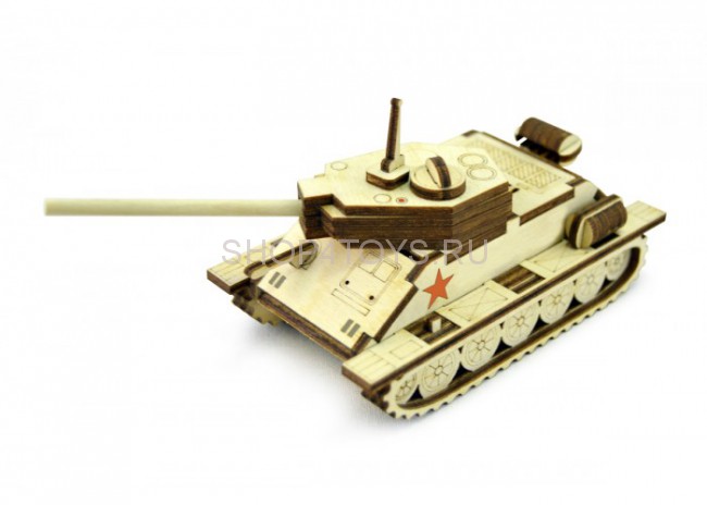 Конструктор 3D деревянный подвижный Lemmo Танчик Т-34 - Т-34М Конструктор 3D деревянный подвижный Lemmo Танчик Т-34 - Т-34М