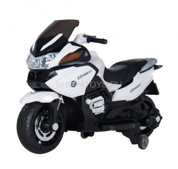 Детский электромобиль мотоцикл BMW R1200RT White 12V - HZB-118 Детский электромобиль мотоцикл BMW R1200RT White 12V - HZB-118 с резиновыми колесами и кожаным сиденьем