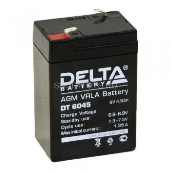 Аккумулятор DELTA 6V4.5Ah AGM VRLA - DT6045 Аккумулятор DELTA 6V4.5Ah AGM VRLA - DT6045