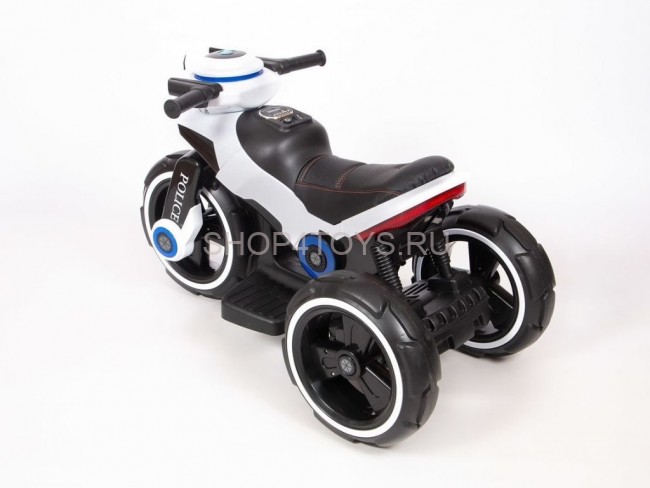 Детский мотоцикл на аккумуляторе Y-MAXI Police White - SW198B-WHITE