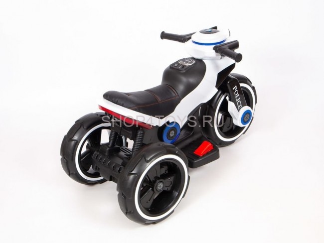 Детский мотоцикл на аккумуляторе Y-MAXI Police White - SW198B-WHITE