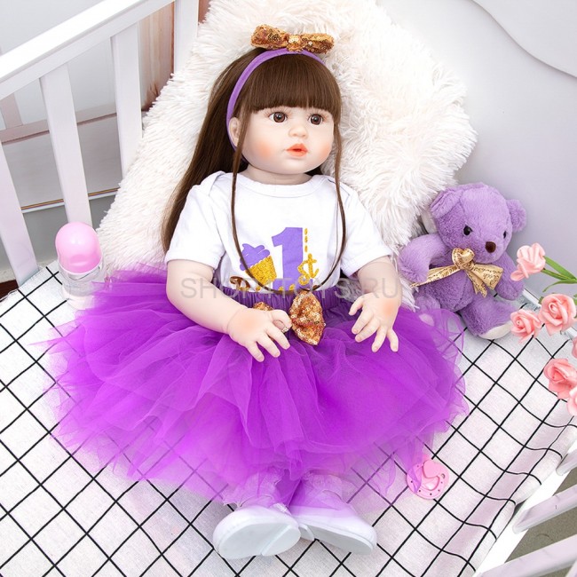 Реборн силиконовая девочка Виолетта