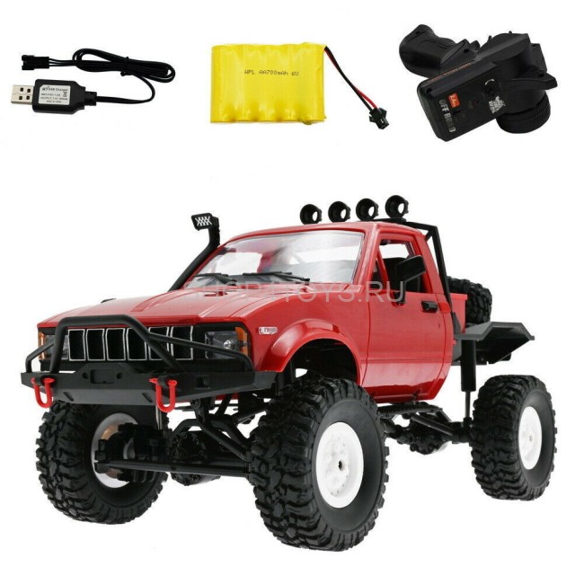 Радиоуправляемая машина WPL пикап Hilux (красный) 4WD 2.4G 1:16 RTR - WPLC-14R-RED Радиоуправляемая машина WPL пикап Hilux (красный) 4WD 2.4G 1:16 RTR - WPLC-14R-RED