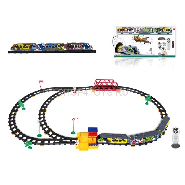 Железная дорога с пультом управления (длина полотна 374 см, свет, звук) - 2815Y