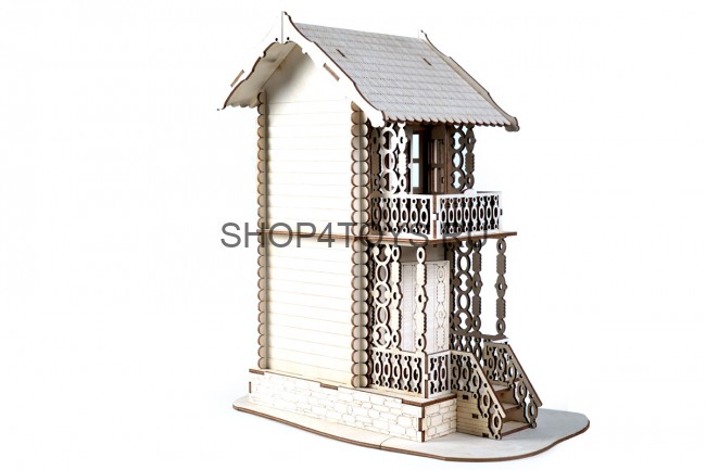 Конструктор 3D деревянный подвижный Lemmo Терем - 00-14