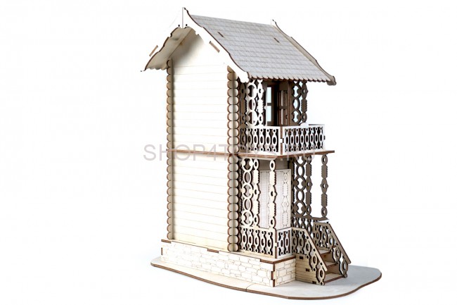 Конструктор 3D деревянный подвижный Lemmo Терем - 00-14