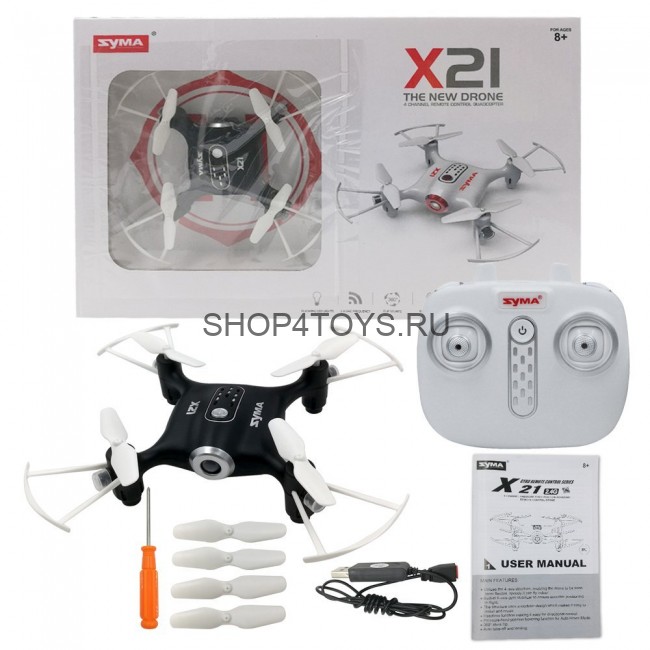 Радиоуправляемый квадрокоптер Syma X21W Blue FPV 720P Wifi Camera 2.4G - X21W-B Радиоуправляемый квадрокоптер Syma X21W Blue FPV 720P Wifi Camera 2.4G - X21W-B