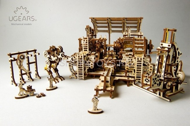 Деревянный 3D конструктор Ugears "Фабрика Роботов" - 70039