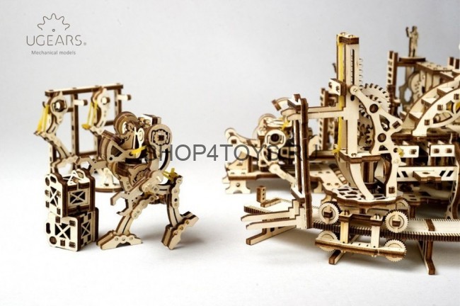 Деревянный 3D конструктор Ugears "Фабрика Роботов" - 70039
