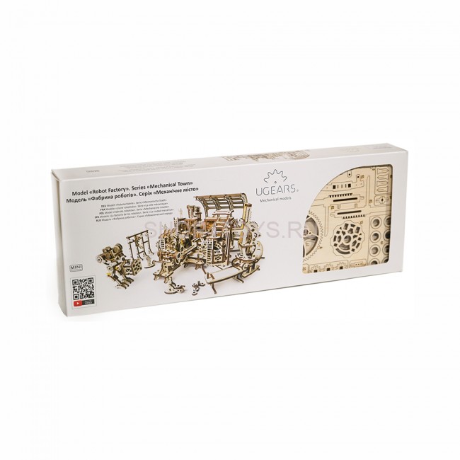 Деревянный 3D конструктор Ugears "Фабрика Роботов" - 70039