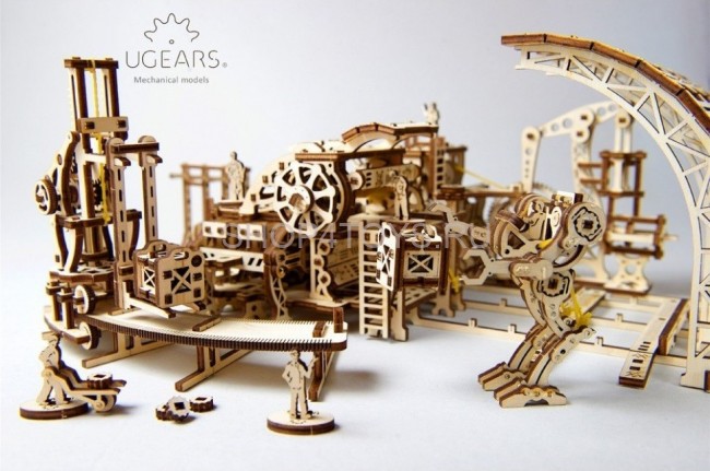 Деревянный 3D конструктор Ugears "Фабрика Роботов" - 70039