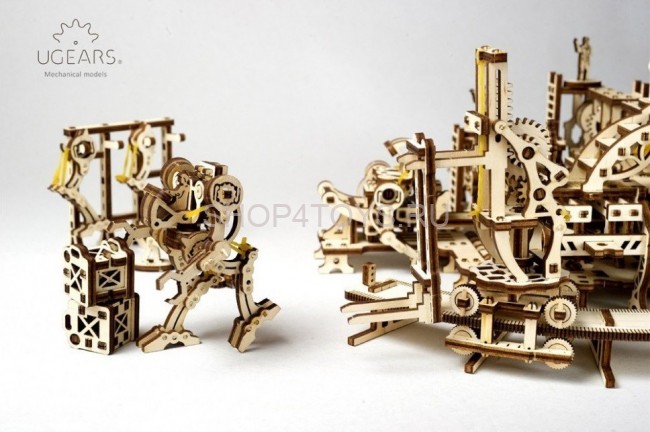 Деревянный 3D конструктор Ugears "Фабрика Роботов" - 70039