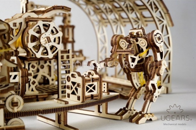 Деревянный 3D конструктор Ugears "Фабрика Роботов" - 70039