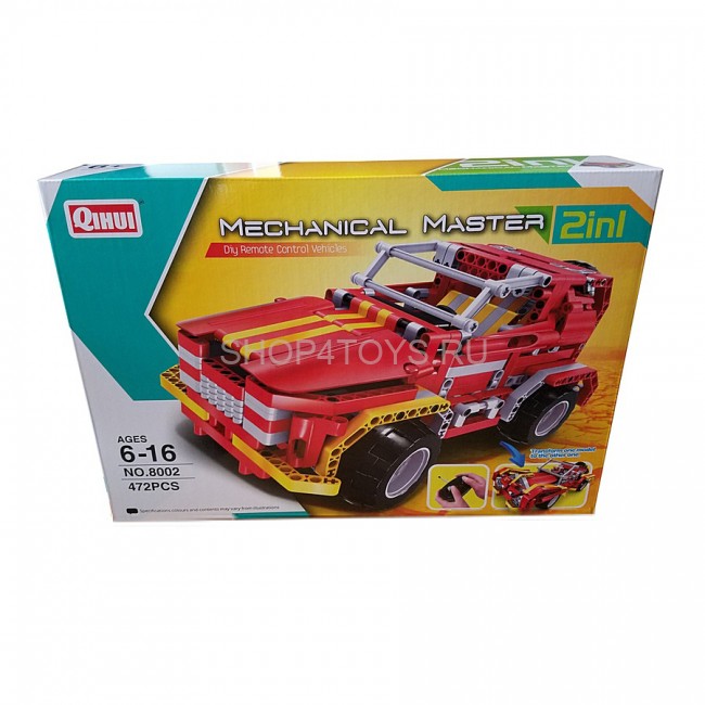 Радиоуправляемый конструктор QiHui "Пожарная машина" (472 детали) - QH8002 Радиоуправляемый конструктор QiHui "Пожарная машина" (472 детали) - QH8002