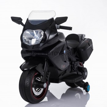 Детский электромобиль мотоцикл BMW K1200GT Black 12V - XMX316-BLACK Детский электромобиль мотоцикл BMW K1200GT Black 12V - XMX-316 с резиновыми колесами