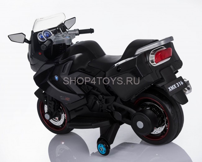 Детский электромобиль мотоцикл BMW K1200GT Black 12V - XMX316-BLACK