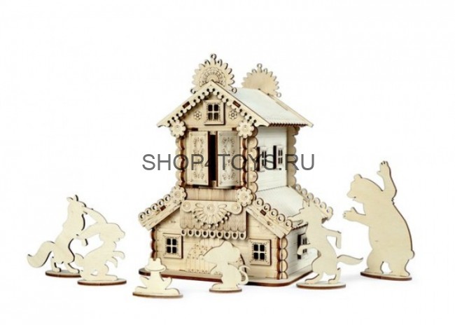 Конструктор 3D деревянный подвижный Lemmo Теремок - 00-10 Конструктор 3D деревянный подвижный Lemmo Теремок - 00-10