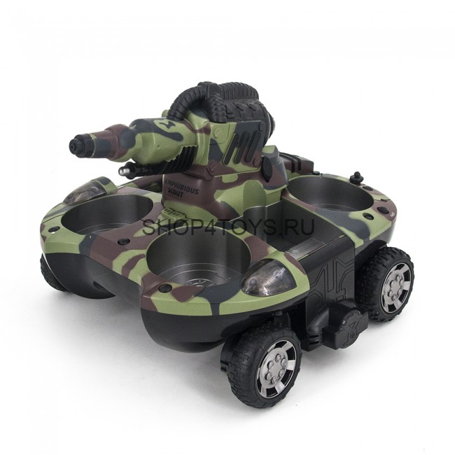 Радиоуправляемый танк-амфибия, стреляющий водой 2.4G - YED-24883A