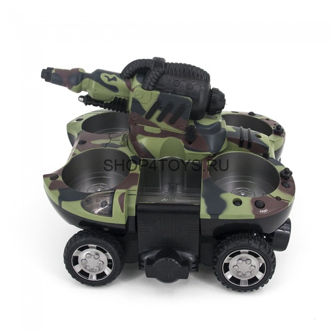 Радиоуправляемый танк-амфибия, стреляющий водой 2.4G - YED-24883A