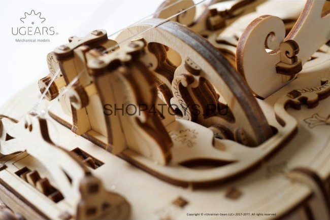 Деревянный 3D конструктор Ugears "Харди-Гарди струнный инструмент" - 70030