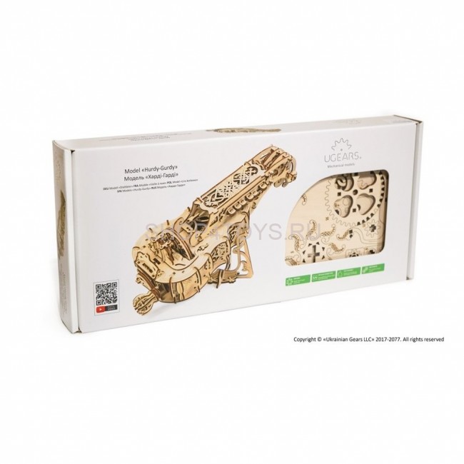 Деревянный 3D конструктор Ugears "Харди-Гарди струнный инструмент" - 70030