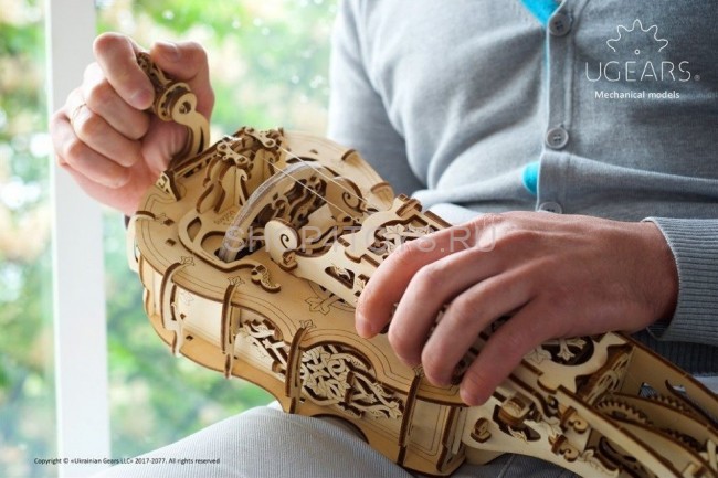 Деревянный 3D конструктор Ugears "Харди-Гарди струнный инструмент" - 70030