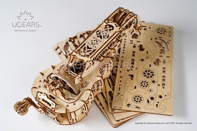 Деревянный 3D конструктор Ugears "Харди-Гарди струнный инструмент" - 70030