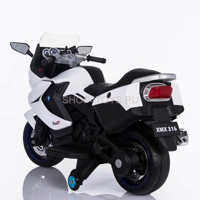 Детский электромобиль мотоцикл BMW K1200GT White 12V - XMX316-WHITE