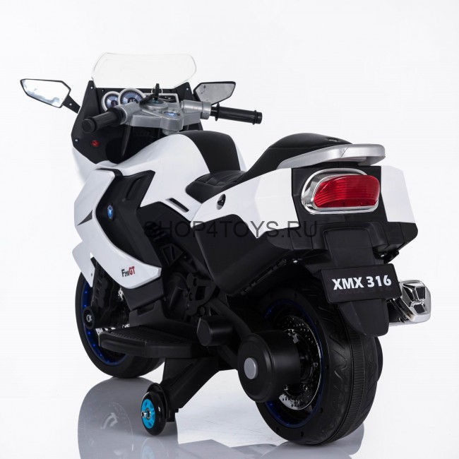 Детский электромобиль мотоцикл BMW K1200GT White 12V - XMX316-WHITE