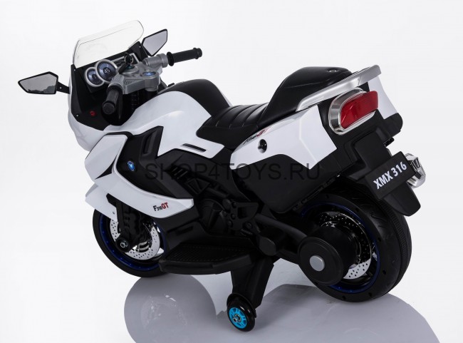 Детский электромобиль мотоцикл BMW K1200GT White 12V - XMX316-WHITE