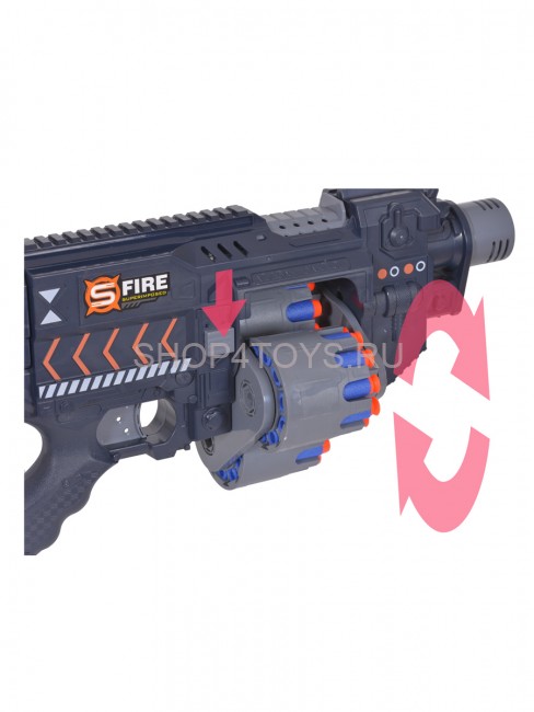 Автомат синий на батарейках с мягкими пулями - G2A Автомат синий на батарейках с мягкими пулями - G2A