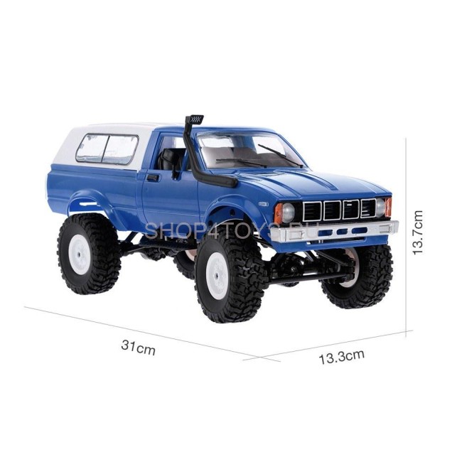 Радиоуправляемая машина WPL пикап Hilux (синий) 4WD 2.4G 1:16 RTR - WPLC-24R-BLUE Радиоуправляемая машина WPL пикап Hilux (синий) 4WD 2.4G 1:16 RTR - WPLC-24R-BLUE