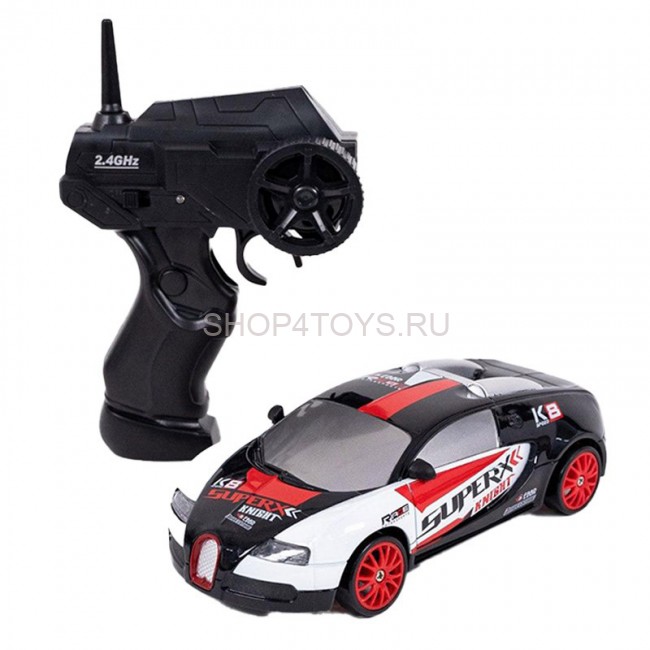 Радиоуправляемая машина для дрифта Bugatti Veyron (19 см, 15 км/ч, сменные колеса, фишки) - SC24A10