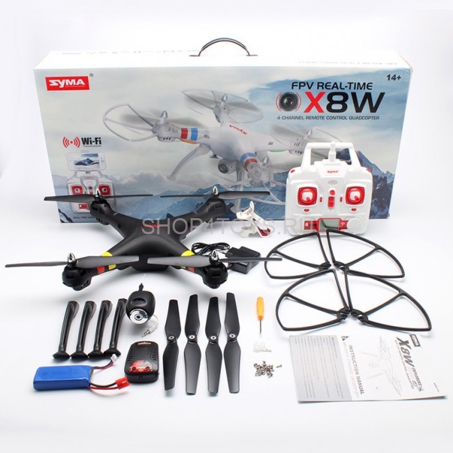 Радиоуправляемый квадрокоптер Syma X8W FPV - X8W Радиоуправляемый квадрокоптер Syma X8W FPV - X8W