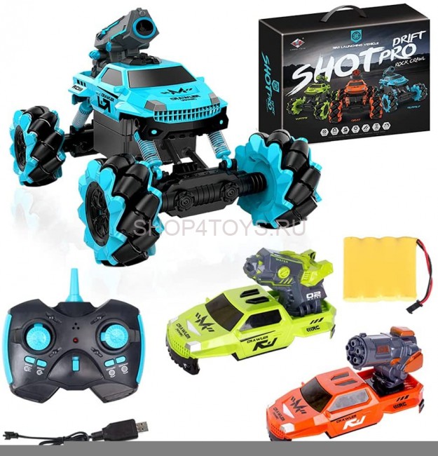 Радиоуправляемый краулер со сменным корпусом (3в1: стреляет водой, стрелами, пузыри) - 338-323